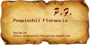 Pospischil Florencia névjegykártya